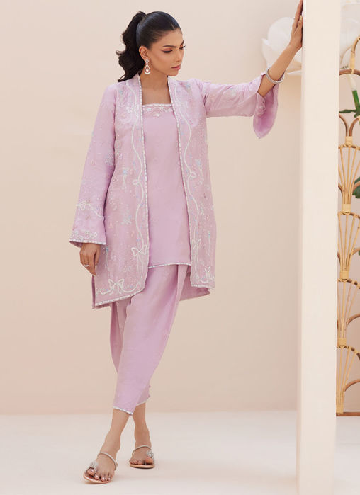 Layana Lavender Jacket With Slip