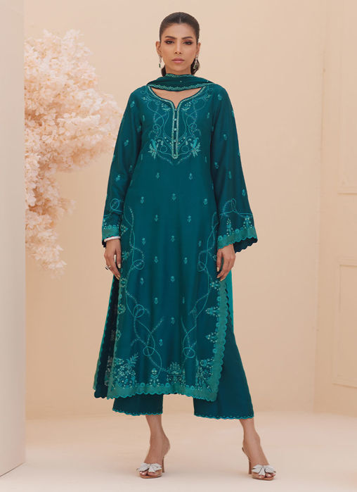 Picture of Evel Emerald Shirt And Dupatta