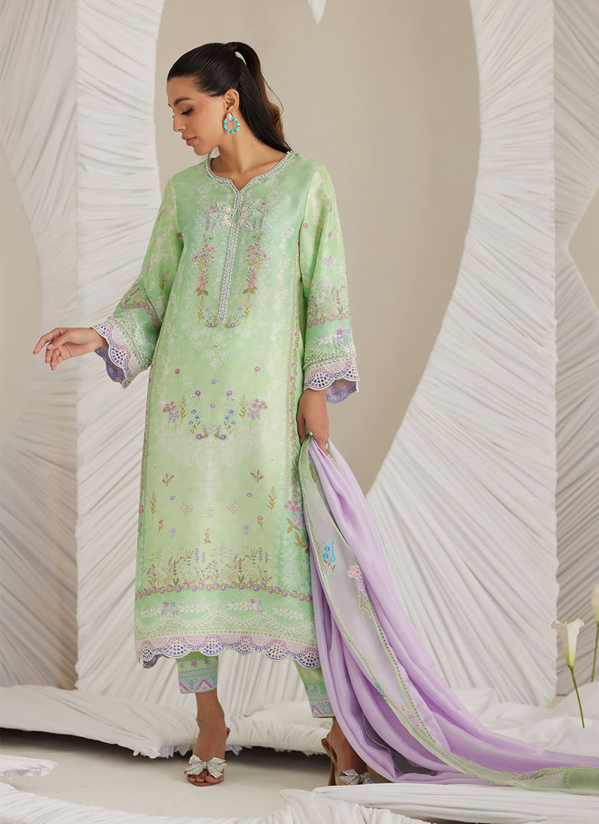 Felice Aqua Shirt And Dupatta