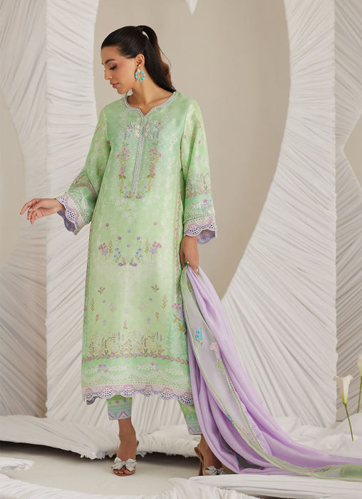 Felice Aqua Shirt And Dupatta