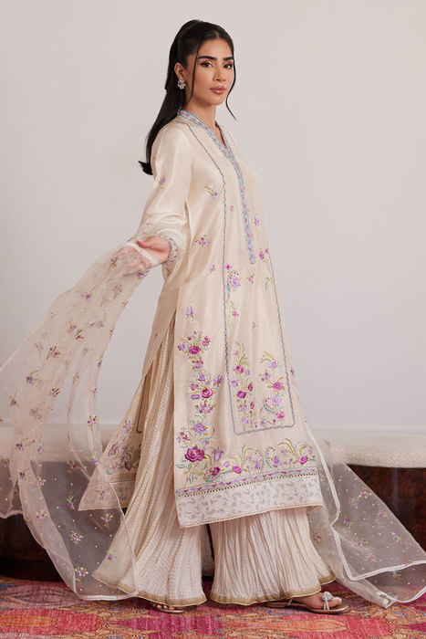 Lexie Ivory Shirt And Dupatta