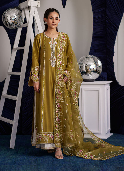 Picture of Rue Olive Shirt And Dupatta