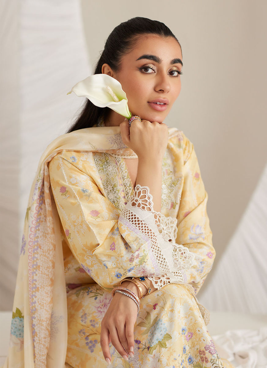 Gemma Lemon Shirt And Dupatta