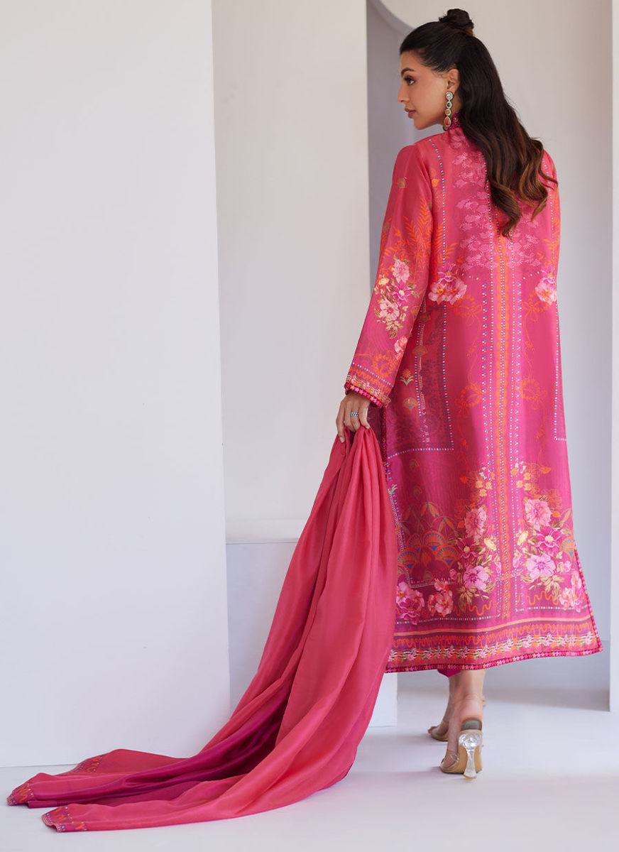 Alira Crimson Shirt And Dupatta