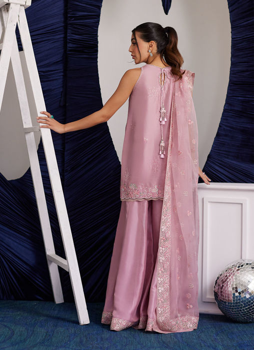 Demi Tea Rose Shirt Dupatta and Dhaka