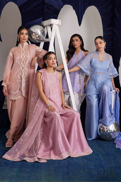 Demi Tea Rose Shirt Dupatta and Dhaka