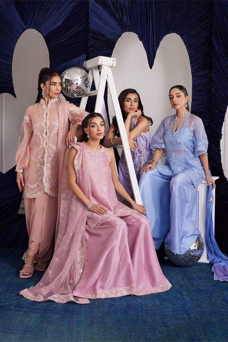 Demi Tea Rose Shirt Dupatta and Dhaka