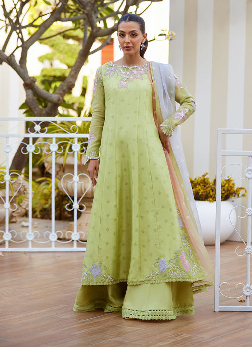 Picture of Talya Apple Green Kalidaar And Dupatta