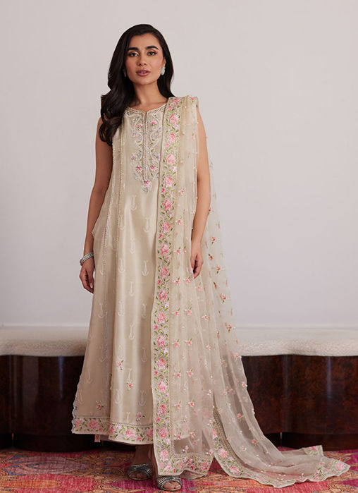 Picture of Everly Cream Shirt, dupatta and pants