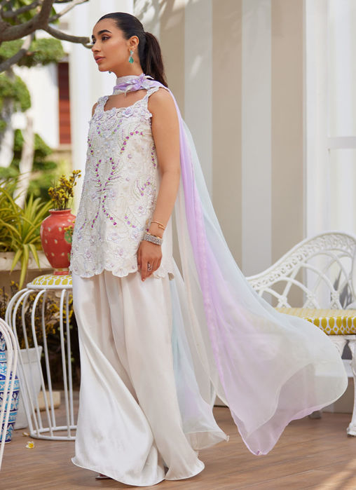Amora Ivory Shirt And Dupatta