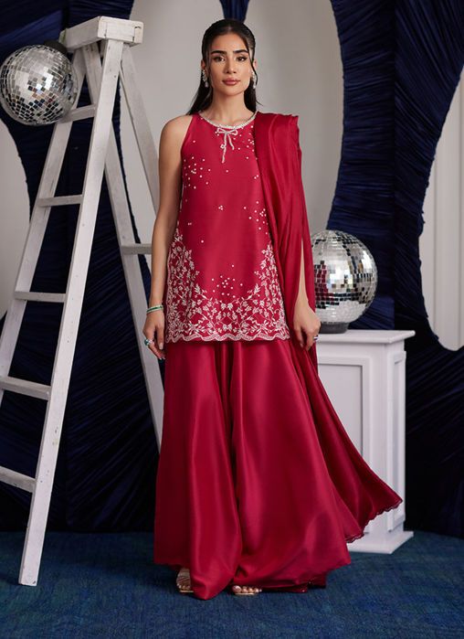 Izzy Hot Pink Shirt, Pants And Dupatta
