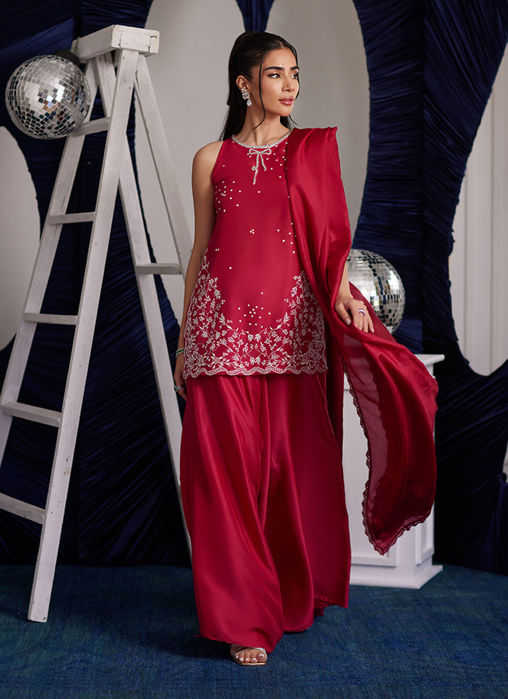 Izzy Hot Pink Shirt, Pants And Dupatta