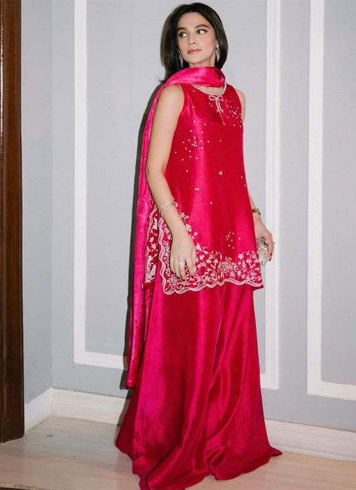 Izzy Hot Pink Shirt And Dupatta