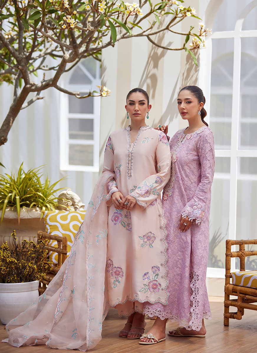 Vera Pink Shirt, Dupatta And Pants