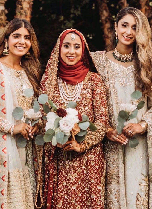 Picture of Marriyah Simjee In Shades Of Reds With Intricate Embellishments In Golds