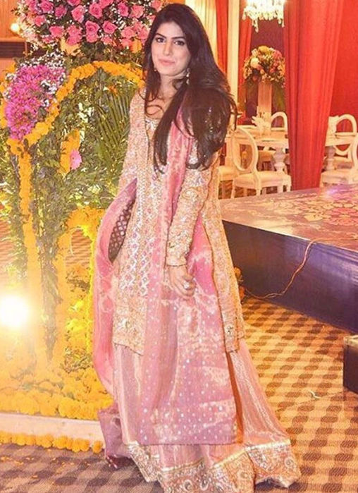 Picture of Rose Gold Custom Made Farah Talib Aziz Ensemble