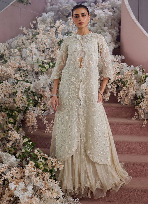 Picture of Vanika Ivory Organza Jacket