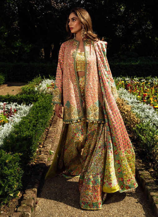 Shae Blockprinted Dhaka And Short Jacket