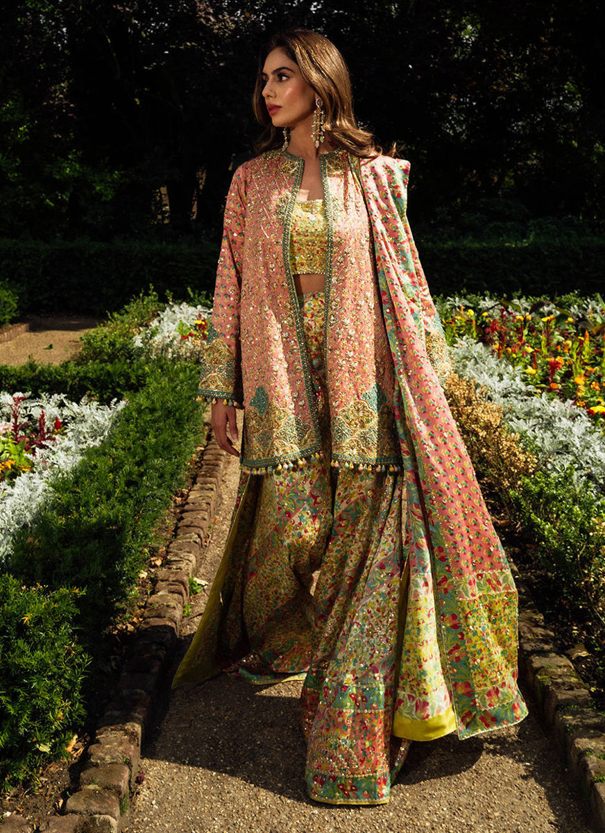 Shae Blockprinted Dhaka And Short Jacket