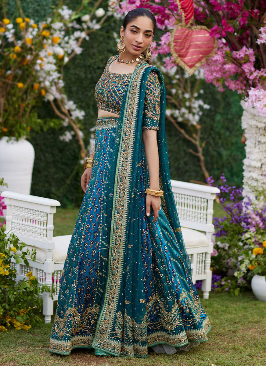 Ishana Teal Lehnga Choli