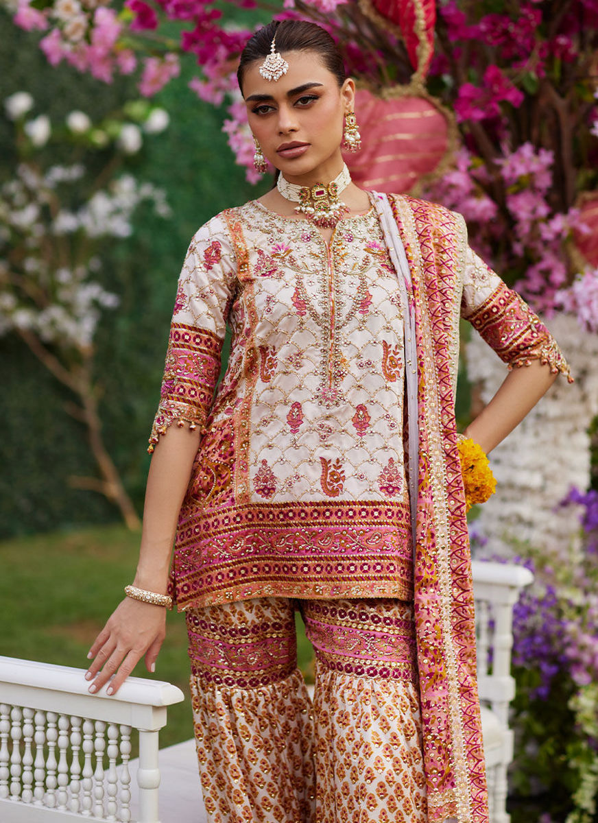 Velina Block Printed Shirt And Gharara