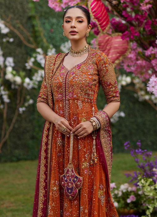 Mireya Burnt Orange Kalidaar