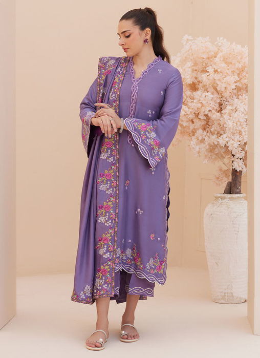 (Goldie Grape Silk Shirt and Dupatta )PANTS only