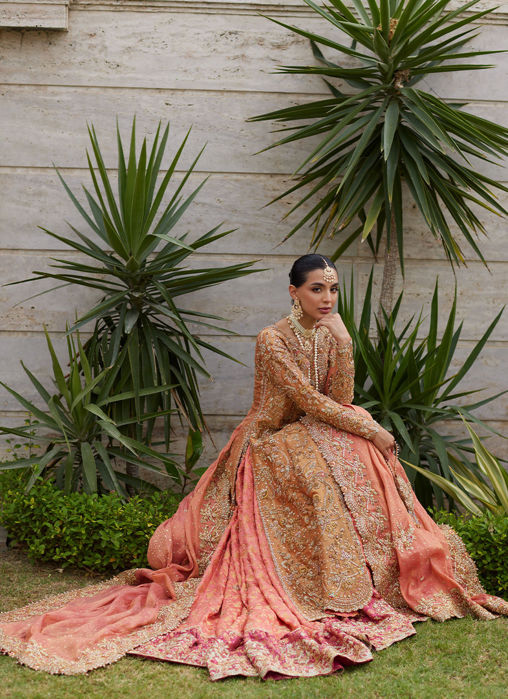 Gulbahar Peach Bridal