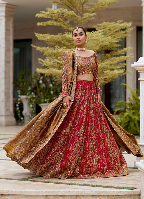 Picture of Mahvash Scarlet Lehnga Choli