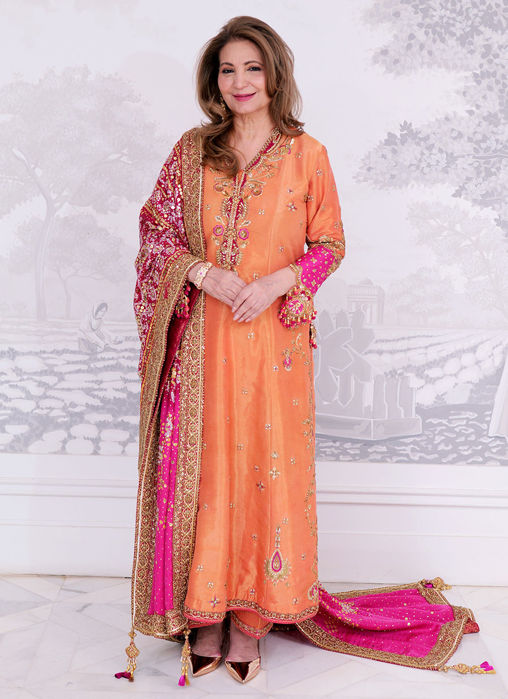 Picture of Amber Orange And Fuchsia Pink