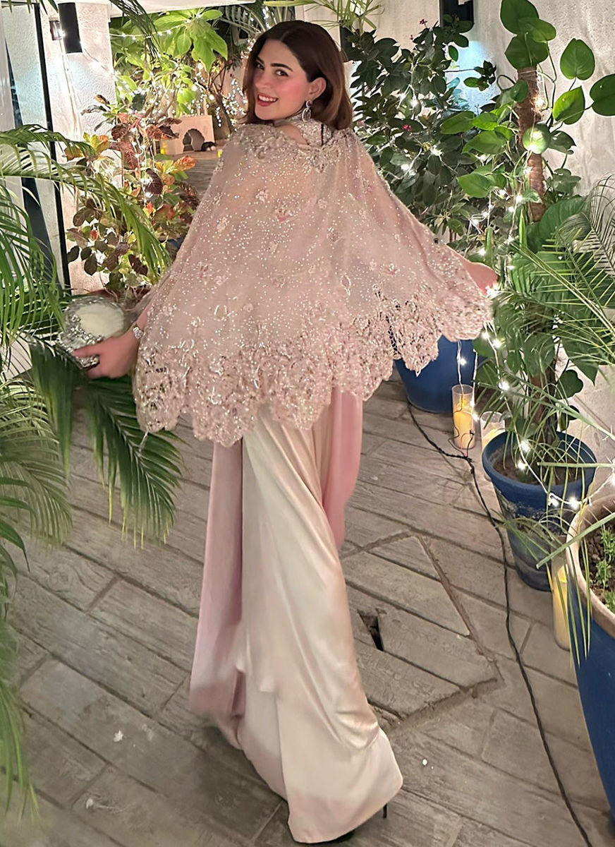 Eris Organza Cape with Pre-Draped Skirt