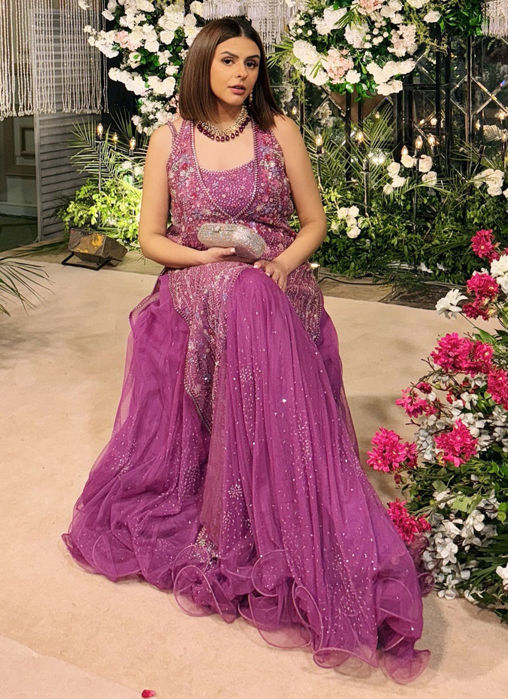 Waliya Najeeb in Hana Purple Front Open Jacket