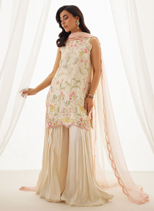 Picture of Anouk Ivory Shirt And Dupatta