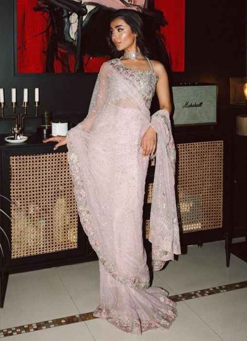 Rosa Dreamweave Saree without Cutwork Embellished Jacket