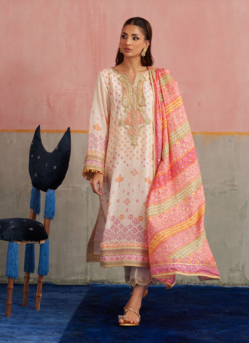 Picture of Isa Ivory Shirt and Dupatta