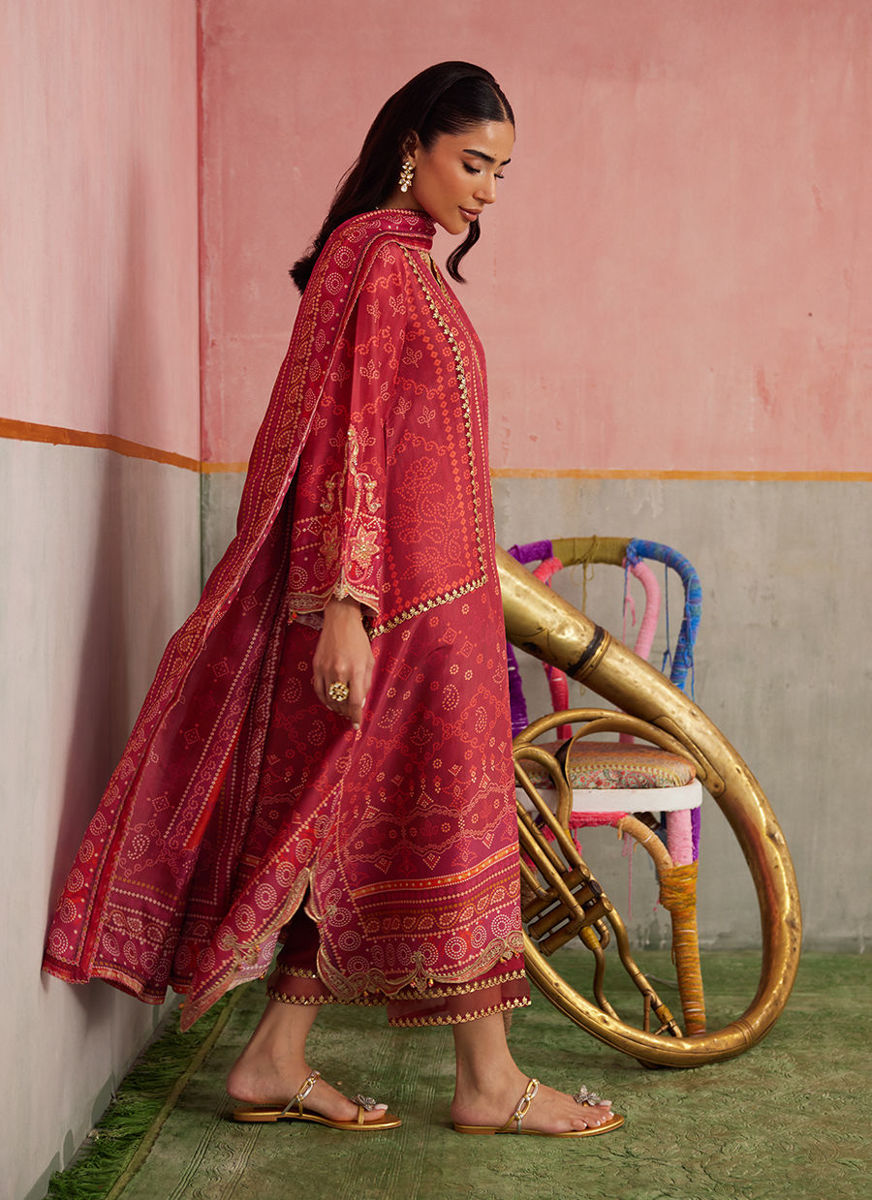 Inuki Maroon Shirt And Dupatta