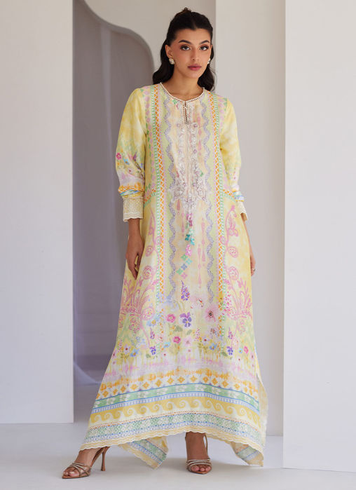 Cali Raw Silk Kaftan