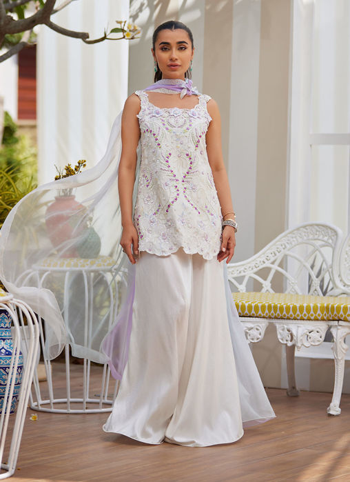 Picture of Amora Ivory Shirt, Pants And Dupatta