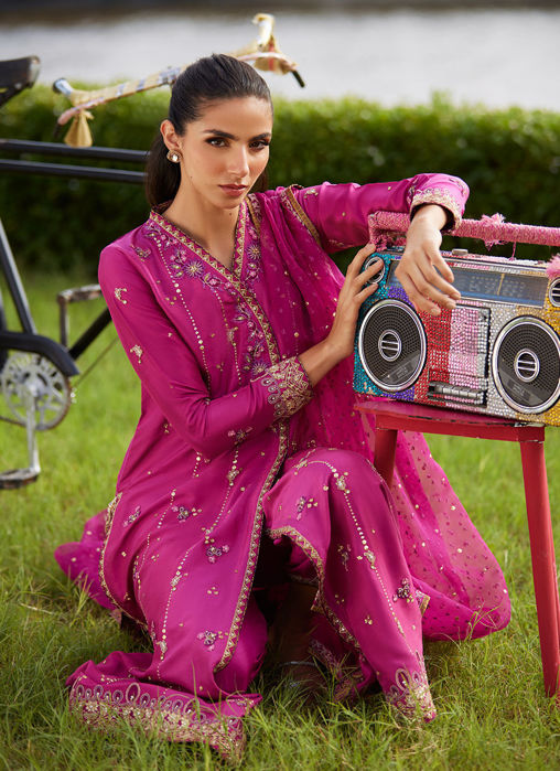 Mirage Magenta Shirt And Dupatta