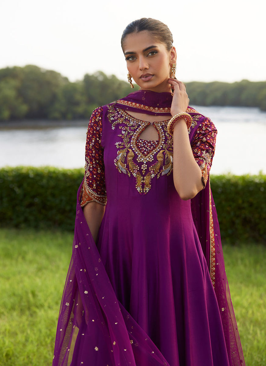 Pehil Purple And Dupatta Kalidaar