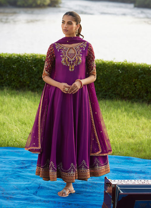 Pehil Purple And Dupatta Kalidaar