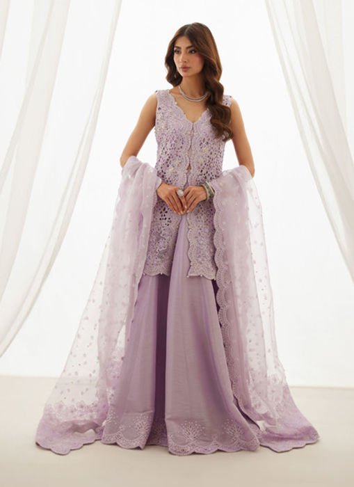Lumi Lavender Shirt, Lehenga And Dupatta