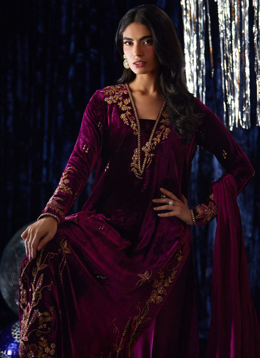 Arwen Magenta Shirt And Dupatta