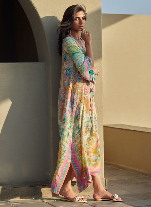 Picture of Riviera Rose Crepe Kaftan