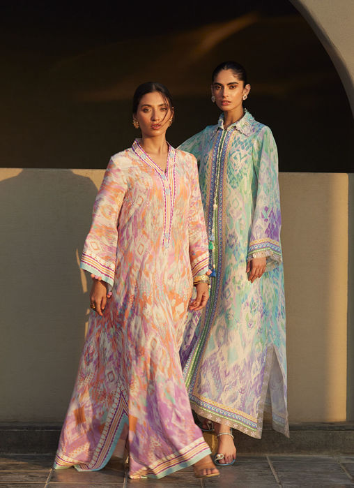 Marisol Ikkat Crepe Kaftan