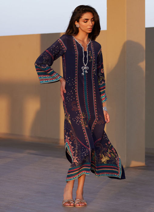 Picture of Zahara Midnight Crepe Kaftan