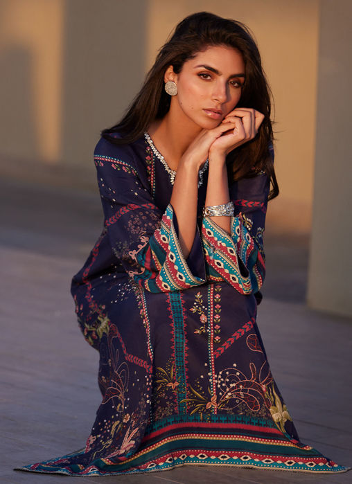 Zahara Midnight Crepe Kaftan
