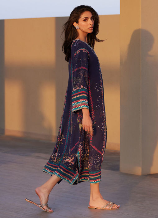 Zahara Midnight Crepe Kaftan