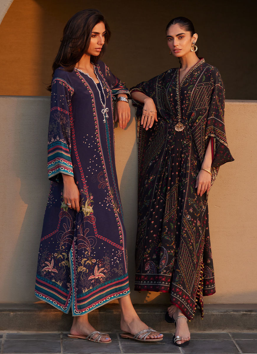 Zahara Midnight Crepe Kaftan