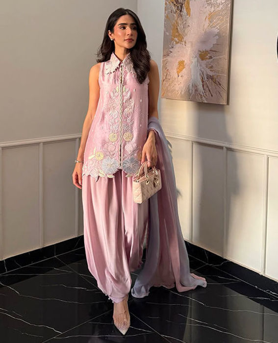 Rija Mujahid in Deeba Jacket with Dupatta